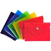 Exacompta Iderama PP (Polypropeen) Documentmap 34430E Drukknop PP (Polypropeen) Staand en Liggend 10,5 (B) x 0,1 (D) x 14,5 (H) cm Kleurenassortiment Pak van 30