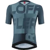 Löffler Loeffler fietsshirt korte mouwen M Bike Jersey FZ Signature Mid Dark Petrol - Blauw
