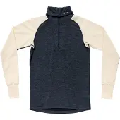 Devold of Norway - Thermokleding - Expedition Merino Silk Zip M Ink/Offwhite voor Unisex van Wol - Maat S - Wit