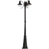 LINDBY buitenlamp Eddie, 198 cm, roest, metaal, IP44, E27 EDDIE, dimbaar, bruin / roest, Landelijk
