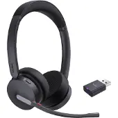 Yealink Headset WH64 Hybrid Dual Teams On Ear headset DECT Stereo Zwart Headset Computer