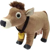 Wild republic knuffel koe junior 30 cm pluche bruin