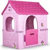 FEBER Speelhuis - Roze speelhuisje voor meisjes - Geschikt voor buiten - 3+ jaar