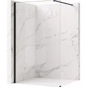 REA Flexi 100 - Walk-In Douchewand - Zwart - 100X0,8X195Cm