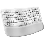 Logitech Wave Keys draadloos ergonomisch toetsenbord - OFFWHITE - (Duitsland) - 2.4GHZ/Bluetooth - Niet van toepassing - CENTRAL-419 - Universeel