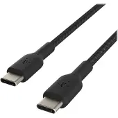 Belkin BOOST CHARGE gevlochten USB-C/USB-C kabel, 2 meter, zwart. CAB004bt2MBK