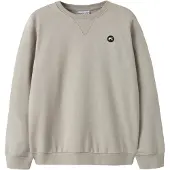 Name it Sweatshirt 'Vimo' donkerbeige / zwart / wit