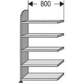 Kerkmann Regalfeld Dante mit Rückwand, (B)800 mm, wit