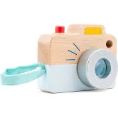 Woet Houten Speelgoedcamera - 'Mijn Eerste Camera' met Kaleidoscoop-Effect - Educatief Rollenspel Speelgoed - Vanaf 18 Maanden