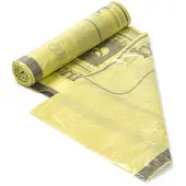 123schoon LDPE vuilniszakken met trekband PMD geel (500 stuks)