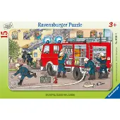 Ravensburger puzzel brandweerauto - kinderpuzzel karton 15 stukjes.