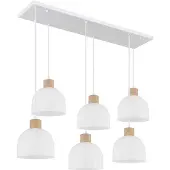Globo 6-lichts hanglamp Swanson wit