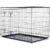 Trixie Hondenkennel - Inklapbaar, Zwart - 109x71x79 cm, Met Veiligheidssloten, Kunststof Schuiflade