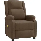 vidaXL Massagestoel stof bruin