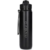 Cabau Lifestyle Bloom Water Bottle - Steel - Zwart - Maat ONESIZE