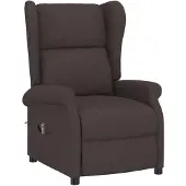 vidaXL Fauteuil verstelbaar elektrisch stof bruin
