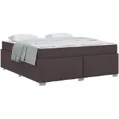 vidaXL Bedframe met matras Donkerbruin 180 x 200 cm Stof