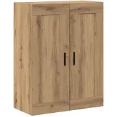 vidaXL Highboard 2 st Artisan Eiken 69,5 x 34 x 180 cm Bewerkt hout