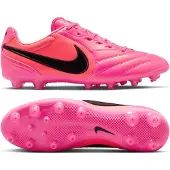 Nike Tiempo Ligera Pro Kunstgras Voetbalschoenen (AG) Felroze Zwart