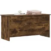 vidaXL Opbergkist Gerookt eiken 100 x 40 x 50 cm Bewerkt hout