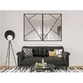 Vente-unique Asymmetrisch atelierraam van gepoedercoat aluminium - B180 x H130 - FAZENDA