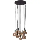Atmooz - Hanglamp Sapa 10 - Incl. Lichtbronnen - Amberkleurig Glas + Inovatieve Ledtechniek - Design - Woonkamer / Eetkamer