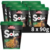 Nissin instant soba noedels in beker teriyaki 8 x 90 g 1 doos