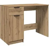 vidaXL Bureau 100x50x75 cm bewerkt hout artisanaal eikenkleur