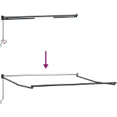 vidaXL Uitschuifbare luifel Taupe 3 x 2,5 m