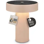 Briloner LED-tafellamp, draadloos, Ø16x20cm, 1W, 150lm, 3000K, warm wit, zonnebeige - tafellamp voor woonkamer, hal, balkon