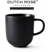 Dutch rose Velvet Mokken - Bekers mat Antraciet - 39cl