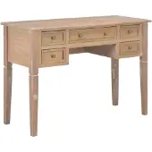 vidaXL Schrijftafel 109,5x45x77,5 cm hout bruin