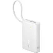 Baseus Powerbank PicoGo 10000 mAh, 45 W, met USB-C-kabel, wit
