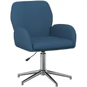vidaXL Draaistoel 54 x 58 x 90 cm Blauw Stof