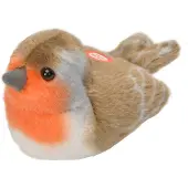 Wild republic Vogelknuffel Met Geluid – Roodborst | | Knuffel vogel roodborstje | Maakt natuurgetrouw geluid | Cadeau voor kinderen vanaf 3 jaar