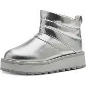 Tamaris - WL Boot - Vegan - 4,5 cm plateauhak - Zilver - Maat 41