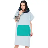 Deproc Active Badjas lang 'PARLEE BEACH' lichtblauw
