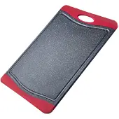 Westmark Snijplank, met sapgeul, antislip en mesvriendelijk, snijoppervlak: 30 x 21 cm, granietlook, kunststof, antraciet/rood, 62152270