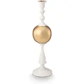 Pip studio Kandelaar Sphere - Kaarsenhouder van Metaal - Wit/ Goud - 44cm