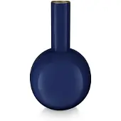 Pip studio Vaas - Bloemenvaas van Metaal - Donkerblauw - 15x26cm