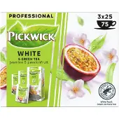 Pickwick Professional Jasmijn, Passievrucht Witte, Groene Thee Cafeïnevrij 25 Theezakjes