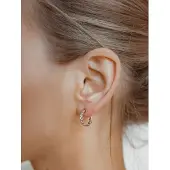 Hey Happiness Oorbellen 'Braided' zilver