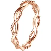 Hey Happiness Ring 'Double Helix' rose-goud
