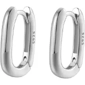 Hey Happiness Oorbellen 'Ellipse' zilver