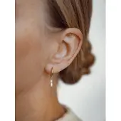 Hey Happiness Oorbellen 'Double Pearl' goud