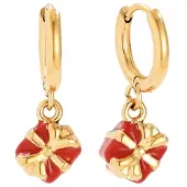 Cala Rose Oorbellen 'RUBY BOW' goud