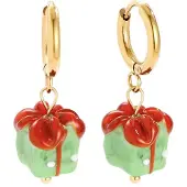 Cala Rose Oorbellen 'EMERALD GIFT' goud