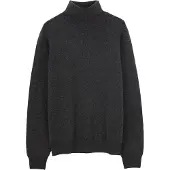 GOBI Cashmere Trui 'Men's Essential Turtleneck Cashmere Sweater' antraciet