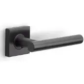 Formani Basics LB7-19BSQ deurkruk geveerd op vierkant rozet - PVD gumetal
