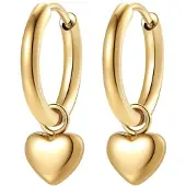 Hey Happiness Oorbellen 'Heart Beat' goud
